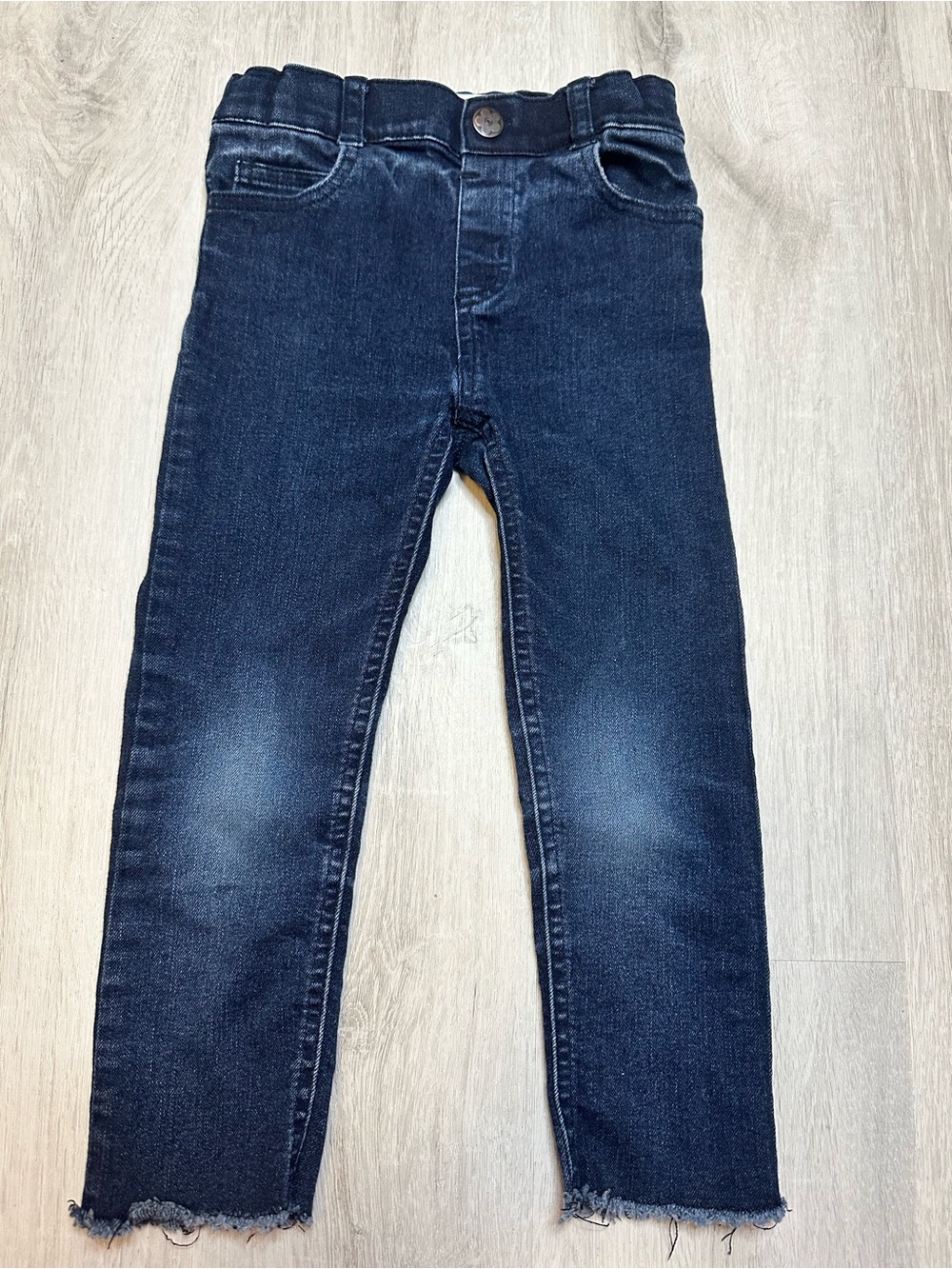 Kids - 3 for $10 - Dark Wash Girls' Skinny Jeans - Frayed Hem